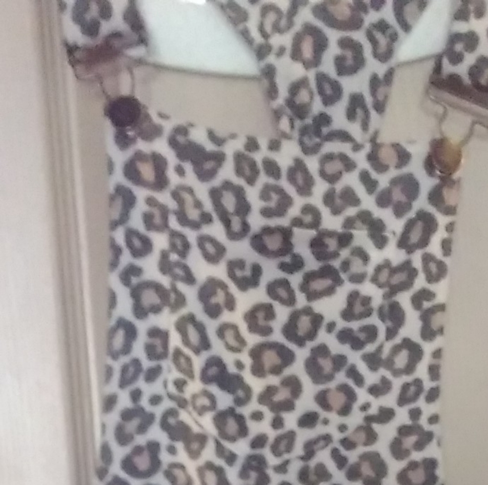Cheetah print overalls